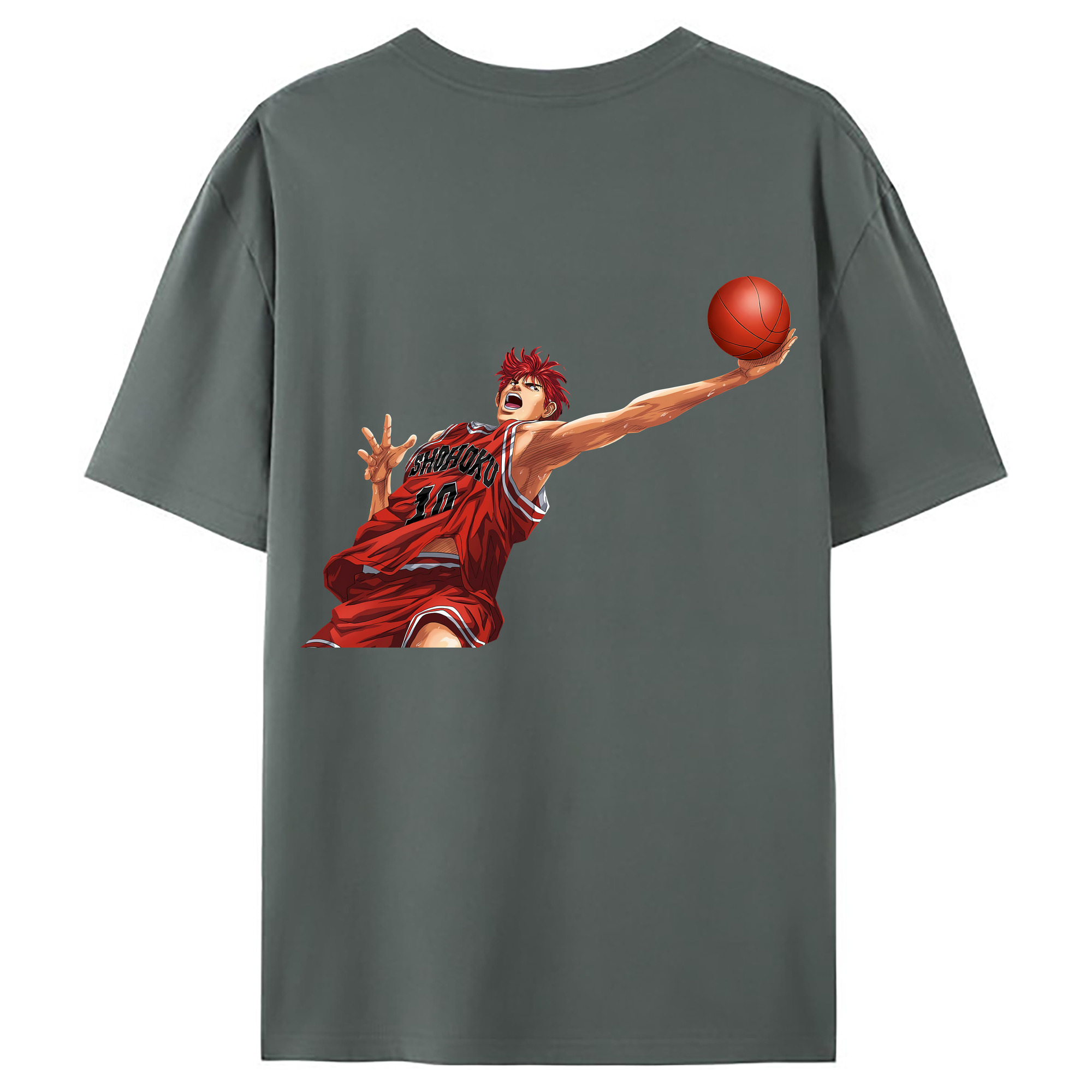 （画像用） SLAM DUNK／スラムダンク 綿100％ メンズ半袖Tシャツ（バックプリント） 通気性